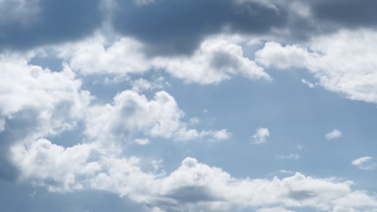 自然天气蓝天。白云的背景。云时间流逝。视频下载