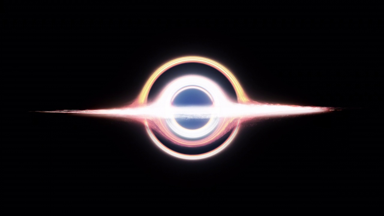 旋转黑洞在空间-电影镜头我们的太阳系- 3d动画视频素材