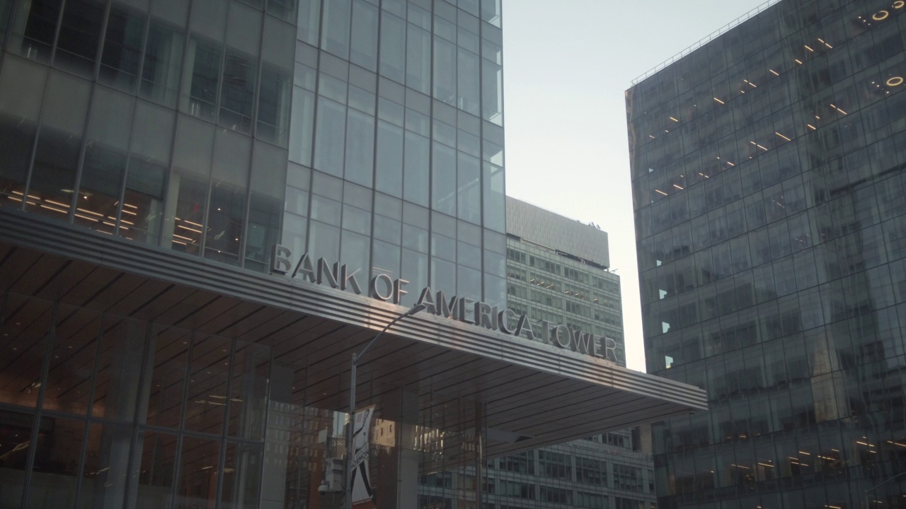 纽约的美国银行大厦视频下载
