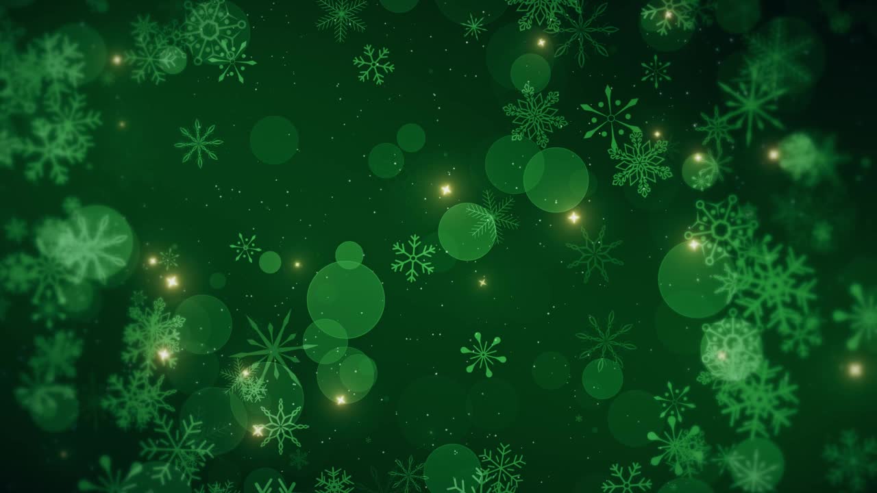 圣诞雪花背景|可循环视频素材