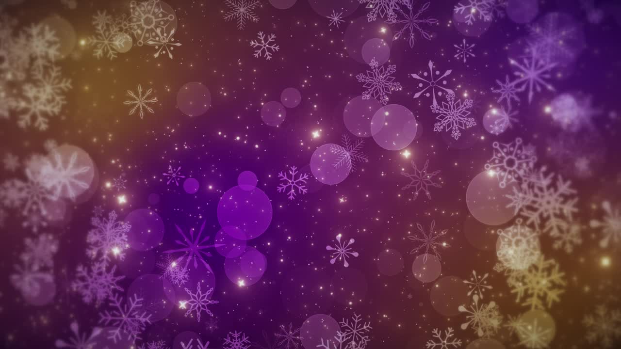 以雪花为背景的圣诞和新年快乐视频下载