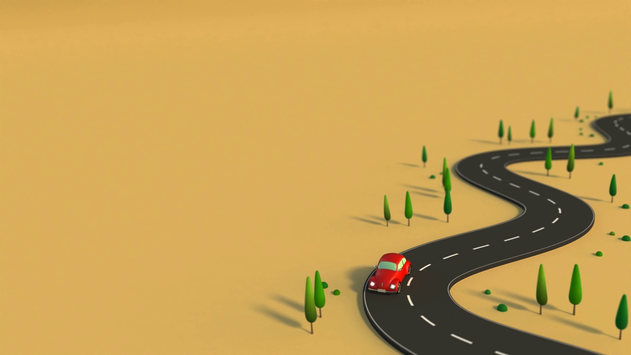 一辆红色汽车绕着弯道跑的动画。
它永远不间断地运行。视频下载