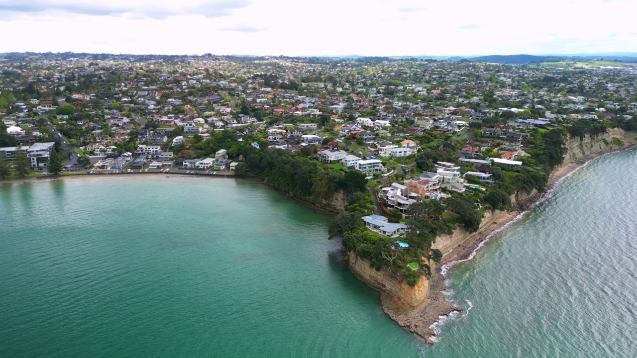 新西兰郊区的鸟瞰图视频素材