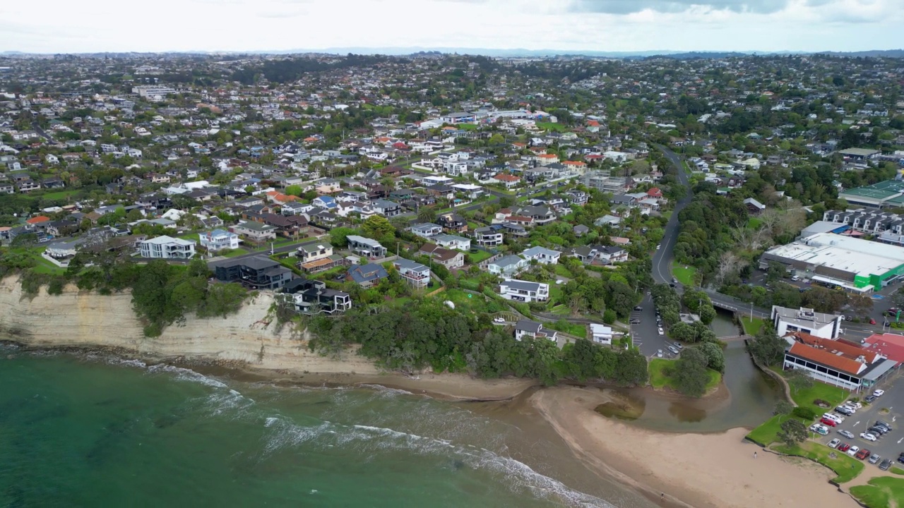 新西兰郊区的鸟瞰图视频素材