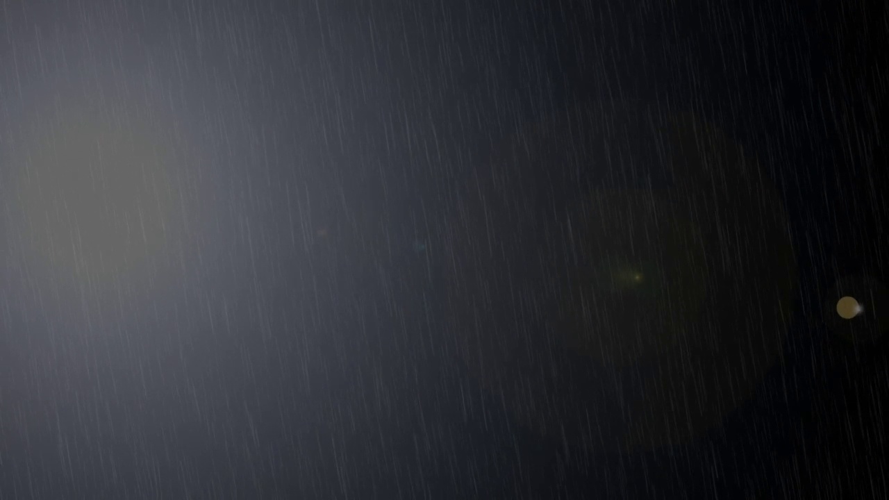 雨背景与发光的车灯视频下载