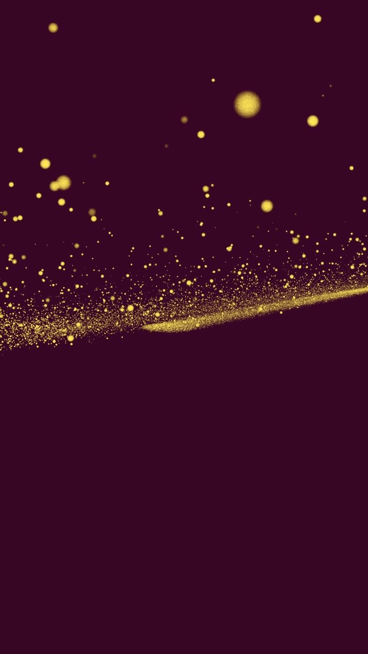 在红宝石红色的背景上，金色的小点闪闪发光，从画框中间飞起来。垂直抽象明星背景派对或圣诞假期和新年的概念与复制空间视频下载