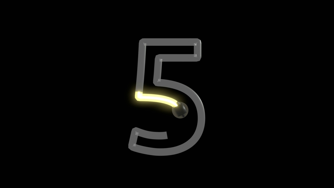 黄色霓虹灯主题字体五号视频素材