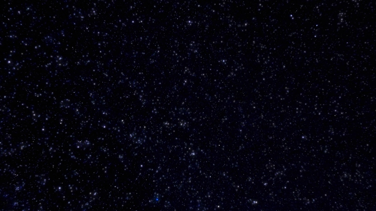 黑暗的天空中有卫星和闪闪发光的银河恒星。视频下载