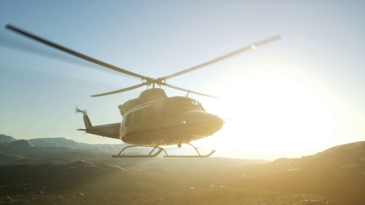 慢镜头美国军用直升机在越南视频下载
