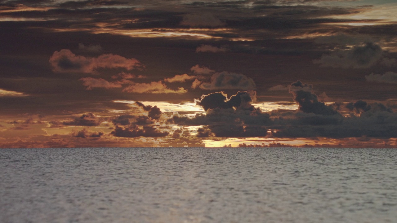 WS印度洋/马尔代夫的日落视频素材