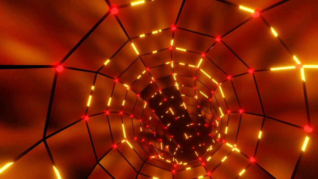 摘要创意数字科幻隧道3D动画背景视频素材