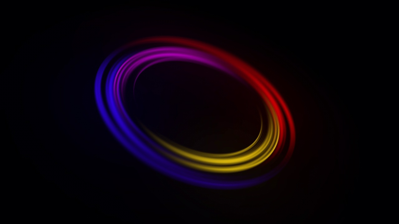 发光的彩色圈与alpha通道视频素材