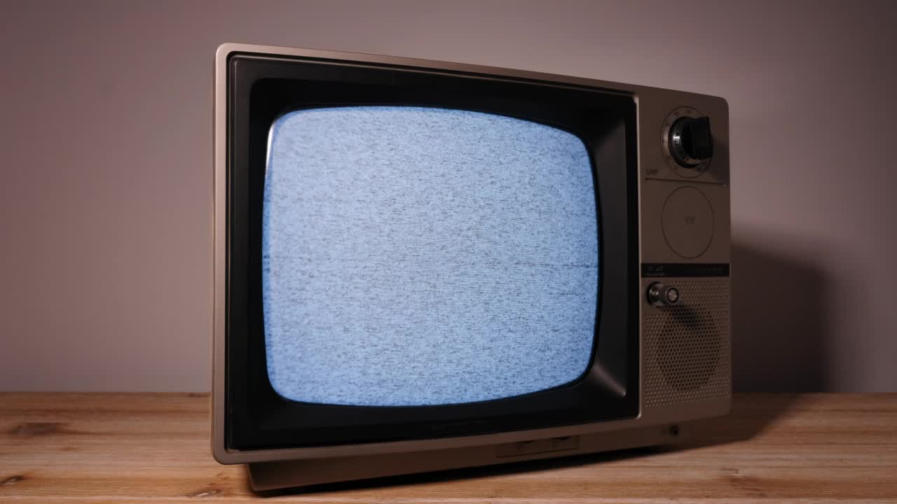 复古电视干扰Chromakey。桌面。视频素材