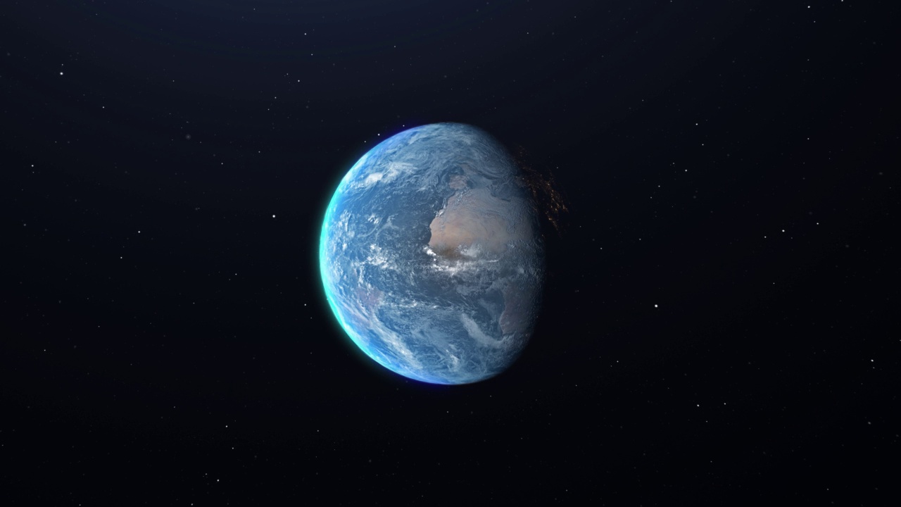 从太空看到的地球动画视频下载