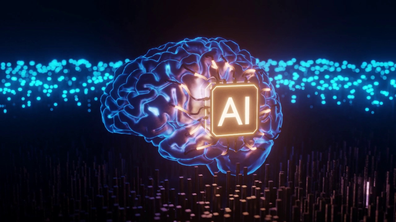 人脑/神经网络/人工智能视频素材