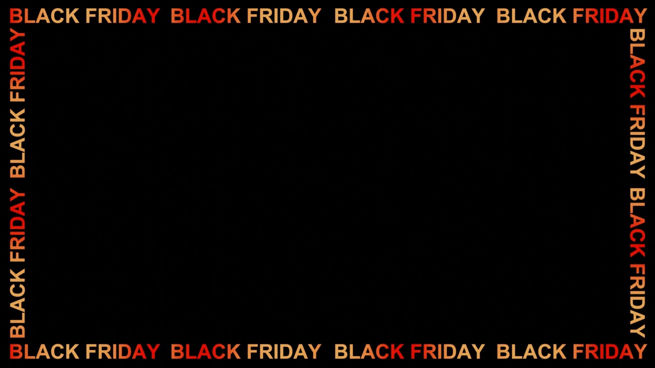 黑色星期五帧动画的黑色背景视频素材
