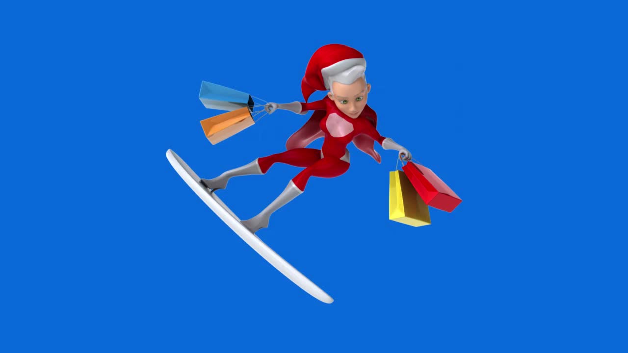 有趣的3D卡通超级圣诞老人阿尔法频道包括在内视频下载