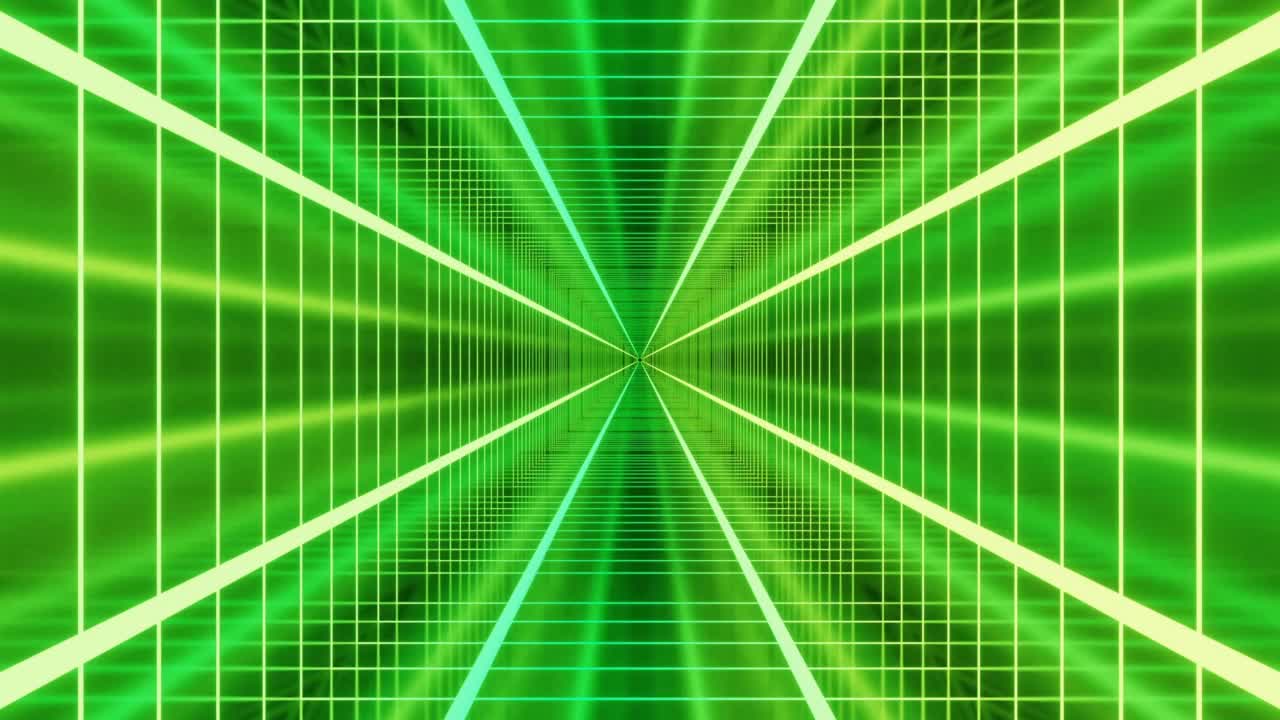 高科技霓虹科幻隧道3D动画视频素材