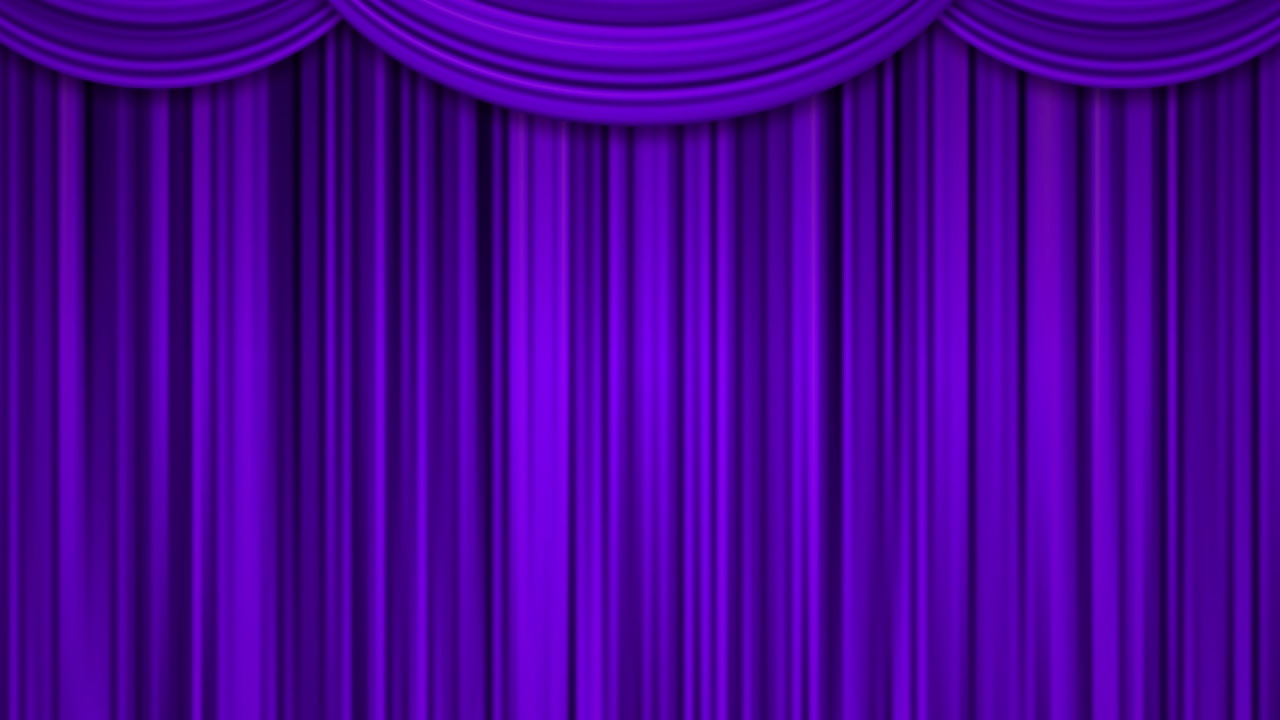 舞台窗帘顶部装饰晃动的循环视频(紫色)视频素材