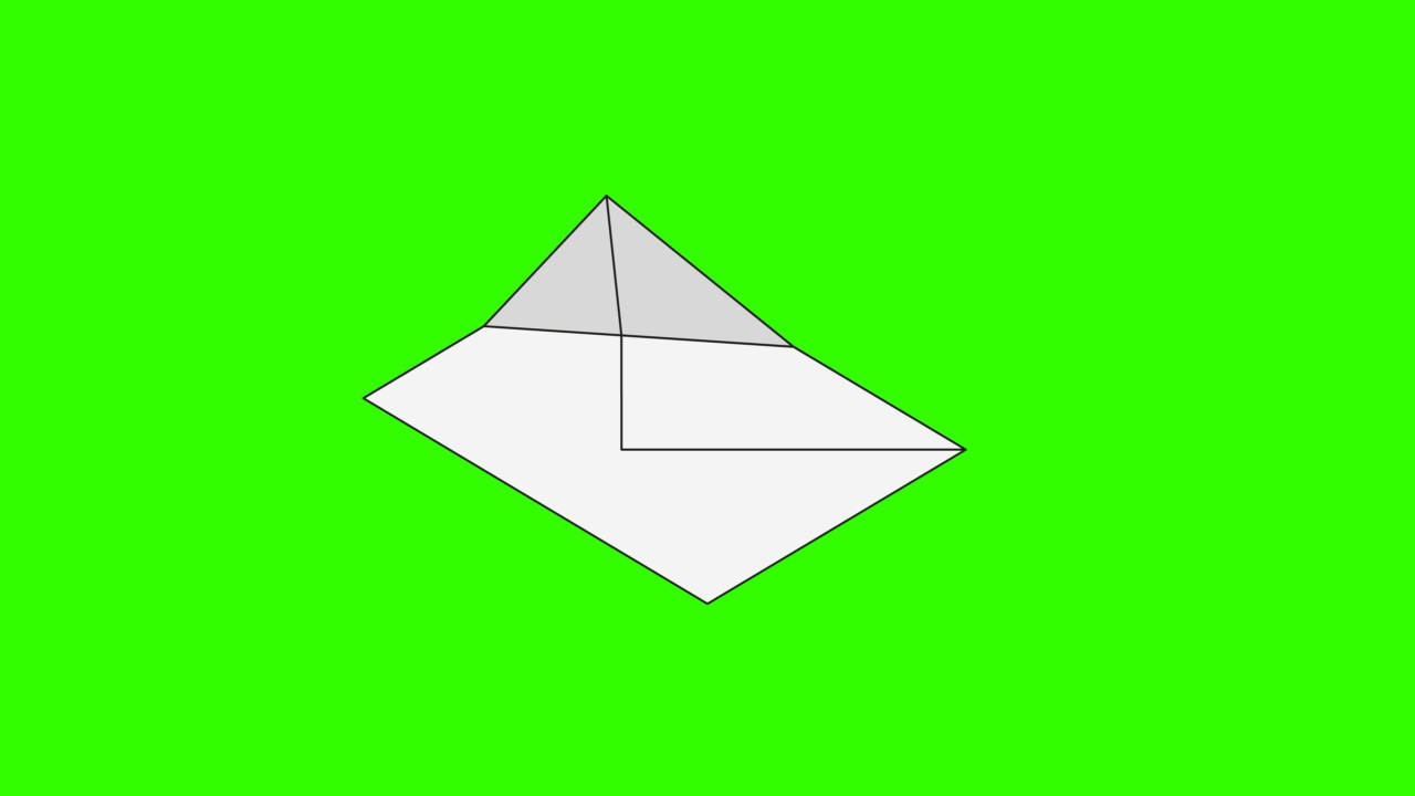 折纸平面的轮廓。视频素材