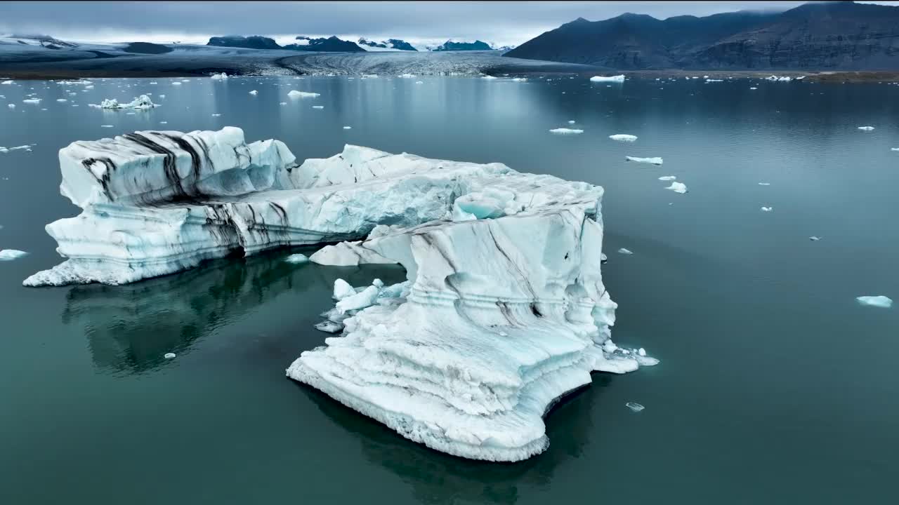冰岛冰川泻湖视频下载
