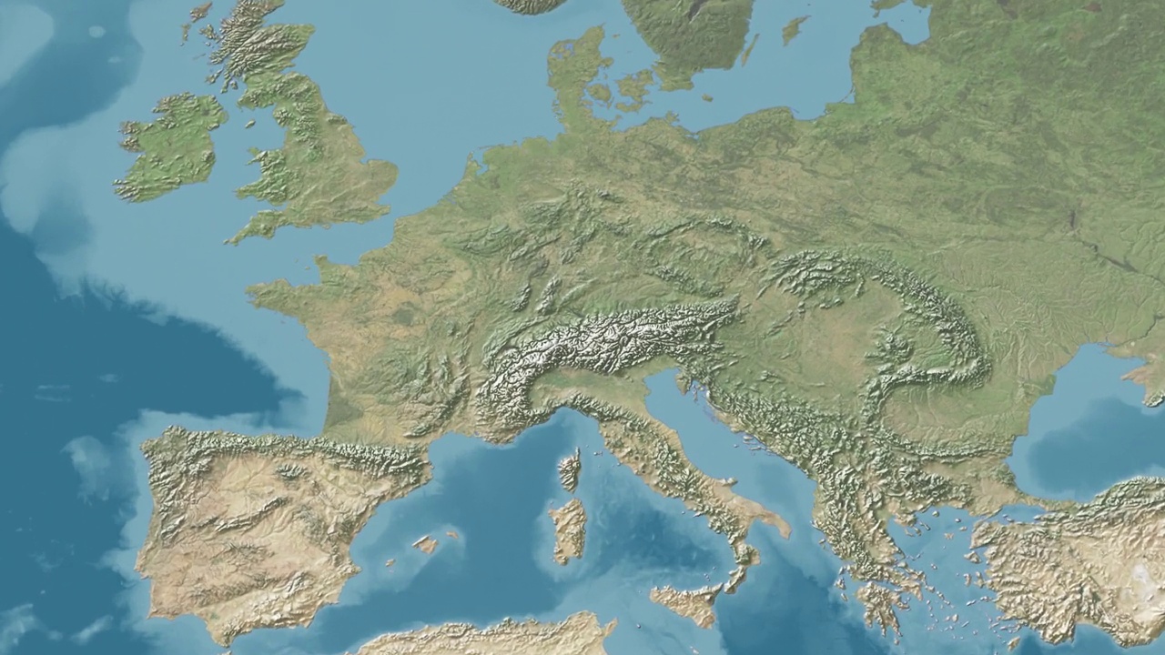 德国放大带有文字的世界地图视频素材