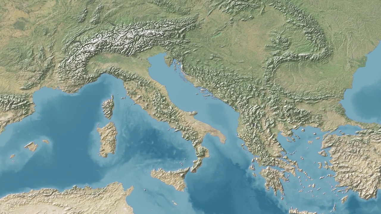 克罗地亚用文字放大世界地图视频素材