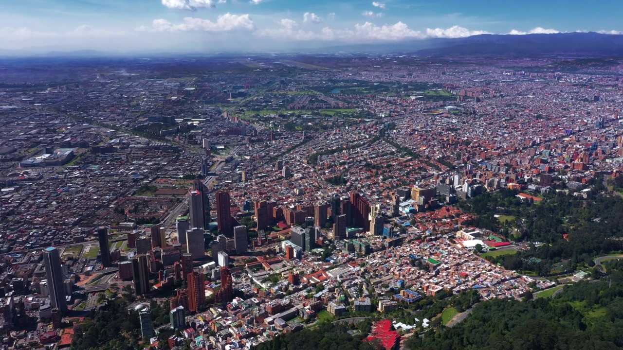 哥伦比亚波哥大空中全景城景视频下载