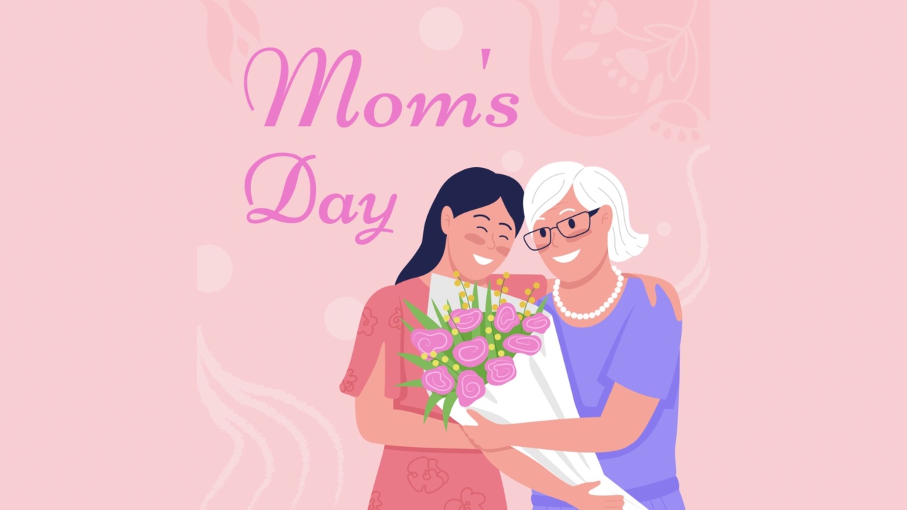 动画庆祝母亲节的电子贺卡视频下载