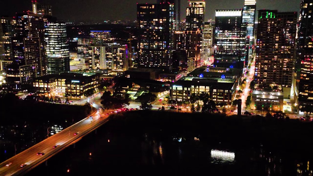 德克萨斯州奥斯汀市的夜景视频下载