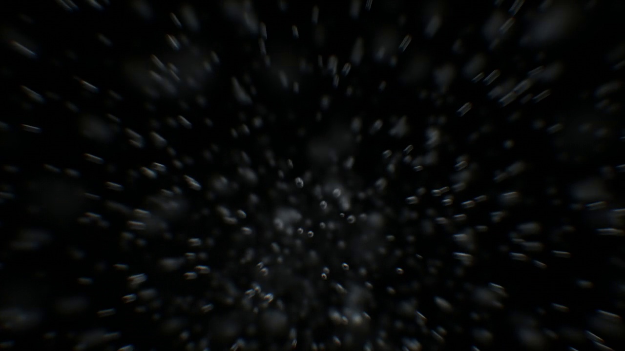 水下气泡云移动通过孤立的特写黑白背景循环3d动画。美丽的无缝快速小流动的水气泡质量。视频下载