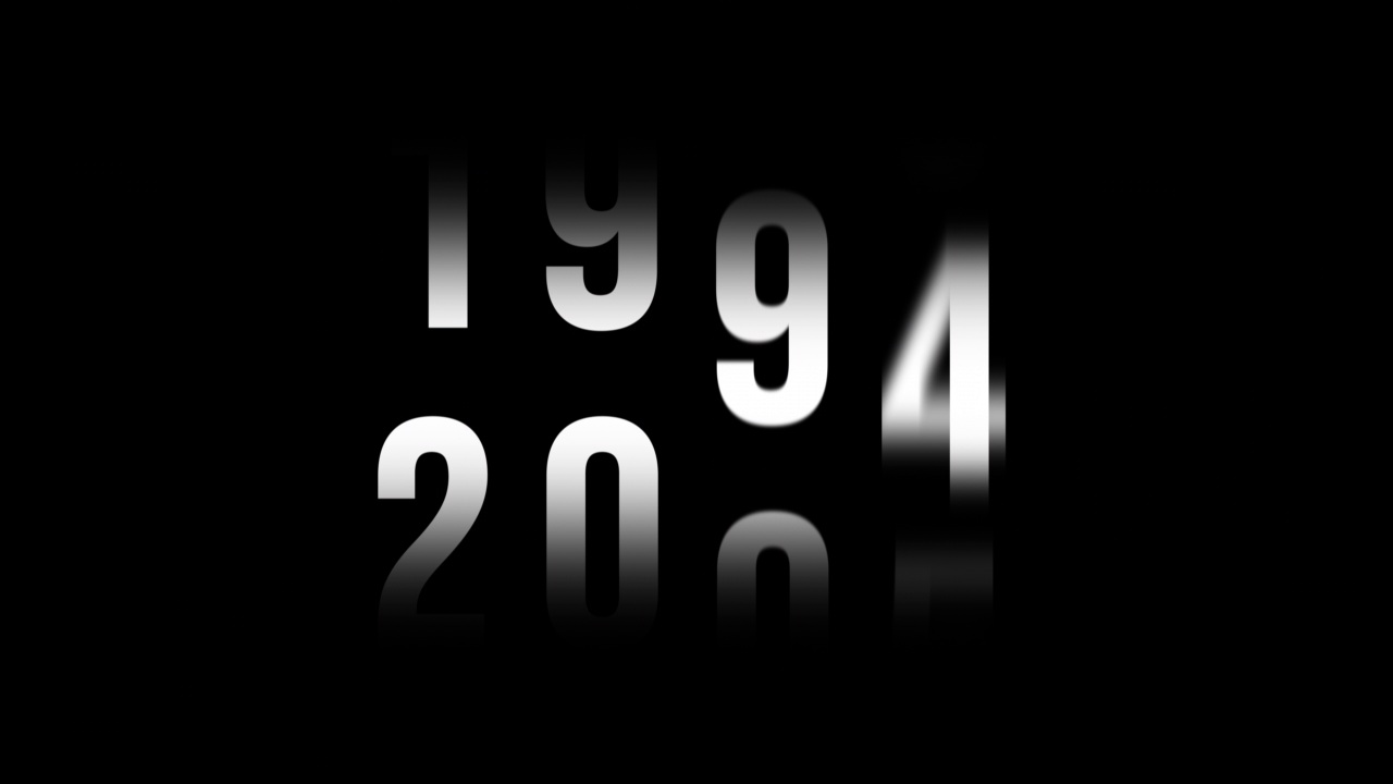 模拟计数器计数从1960年到2022年的背景。延时的速度。除夕快乐数字柜台。4K镜头动态图形视频渲染。视频素材
