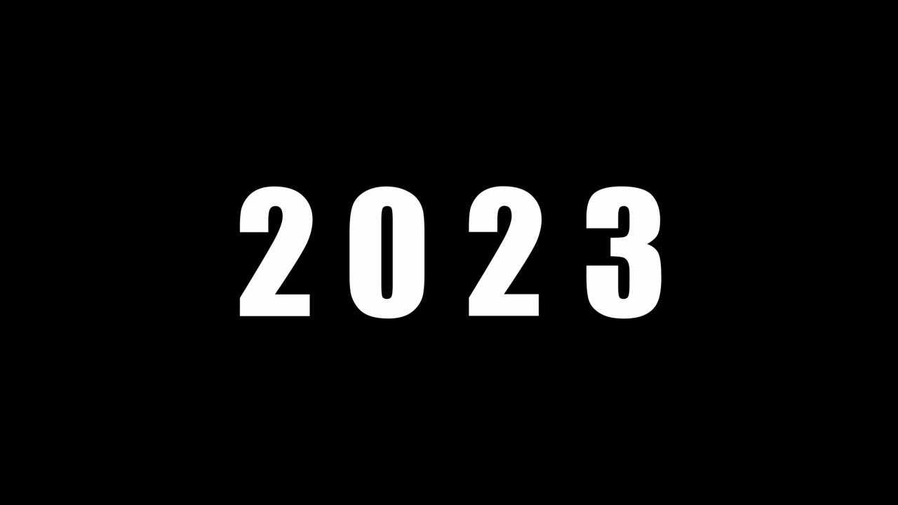 模拟计数器计数从2015年到2022年。除夕快乐数字柜台。4K镜头动态图形视频渲染。视频素材