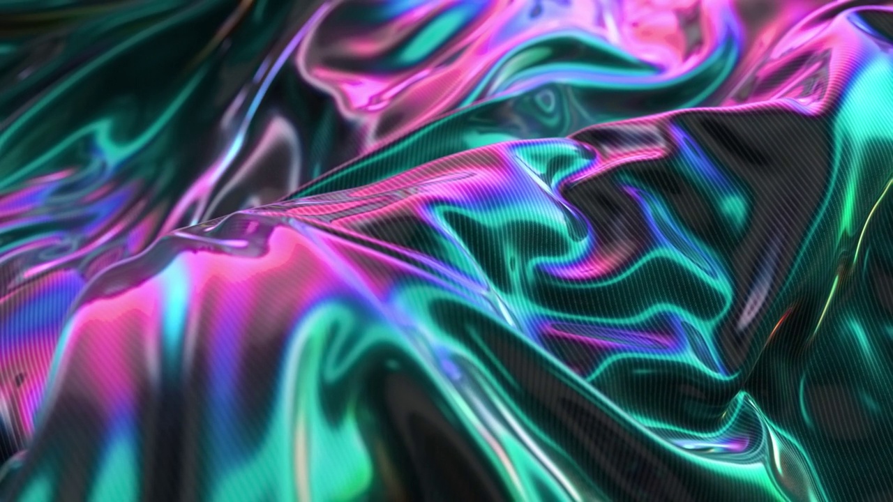 霓虹彩布片吹织物背景视频素材