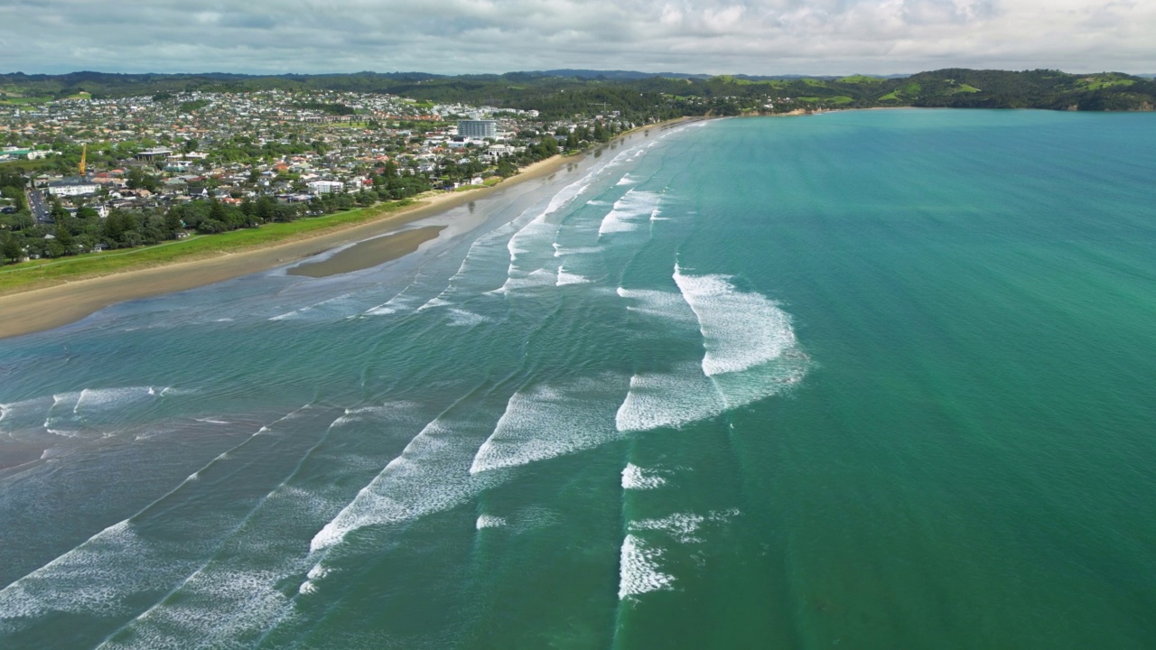 新西兰奥克兰的航拍海岸线视频素材
