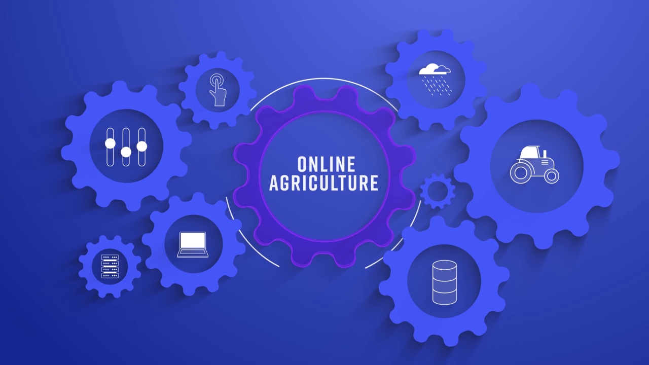信息图在线农业循环动画视频素材