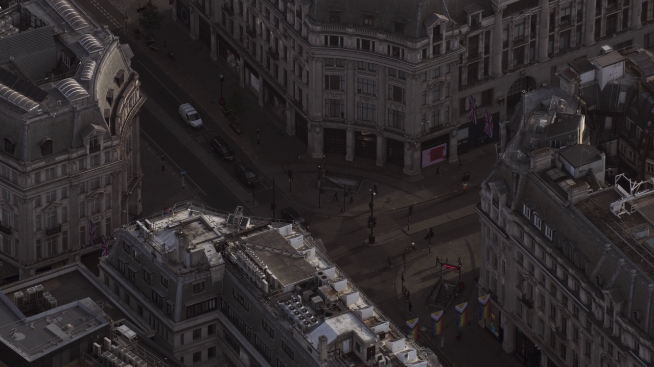 英国伦敦牛津广场的鸟瞰图，白天视频素材