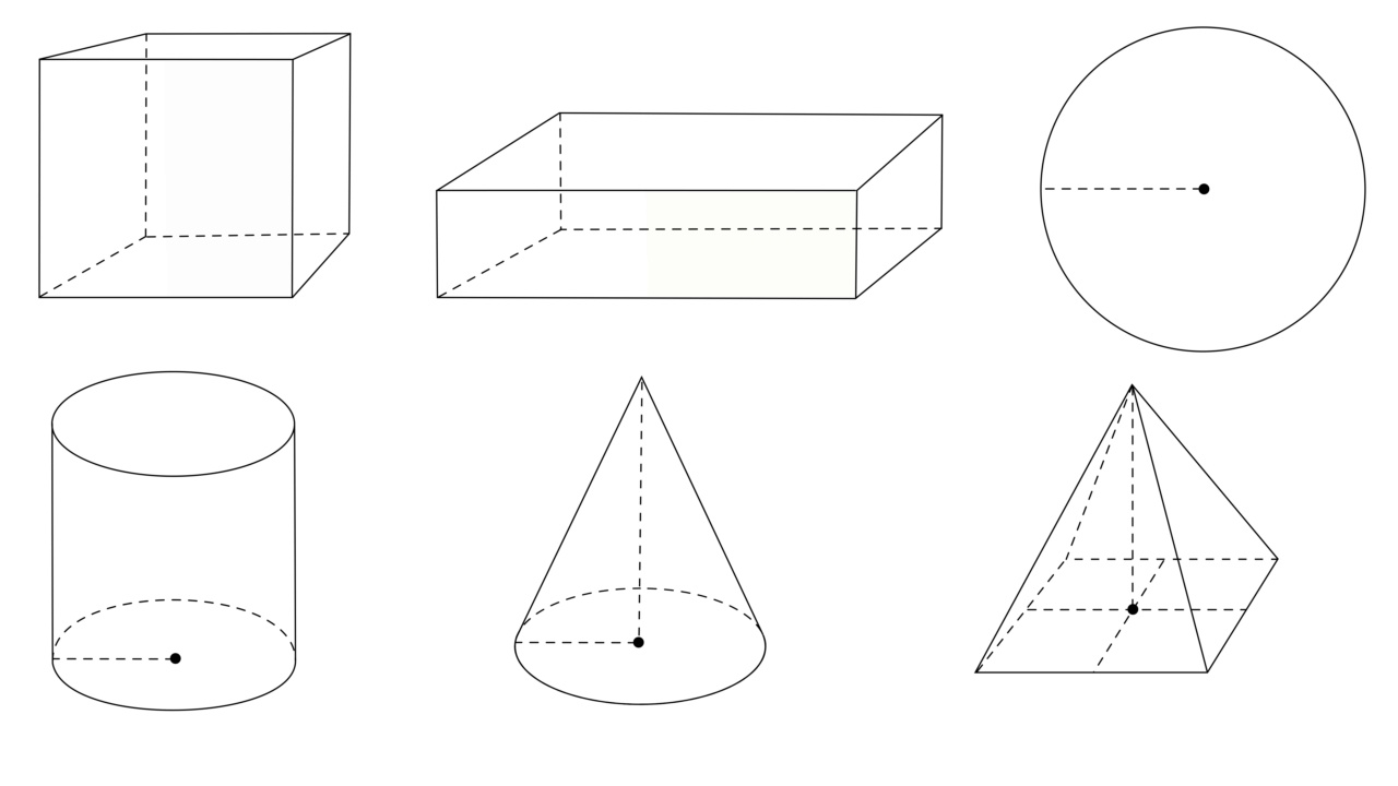 基本的三维几何形状与运动线隔离在白色背景视频下载