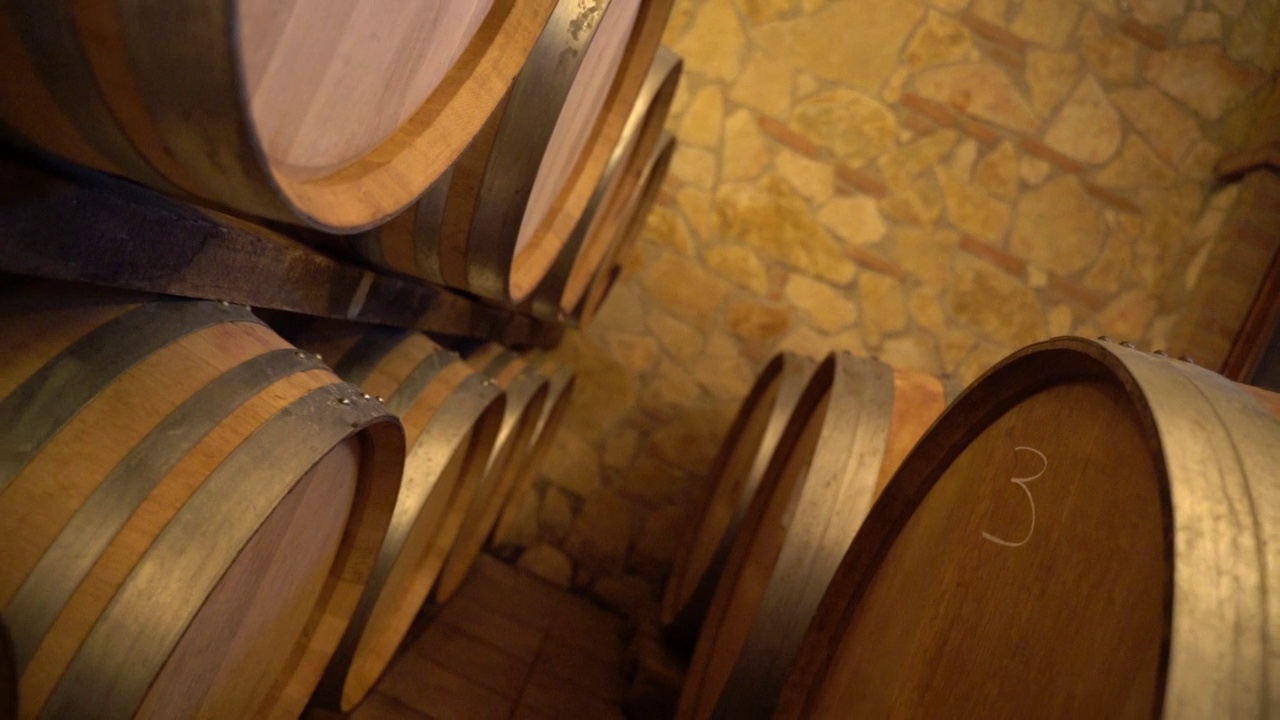 意大利托斯卡纳的酒窖视频素材