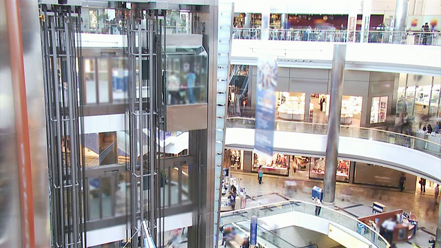 现代购物中心时光流逝视频素材