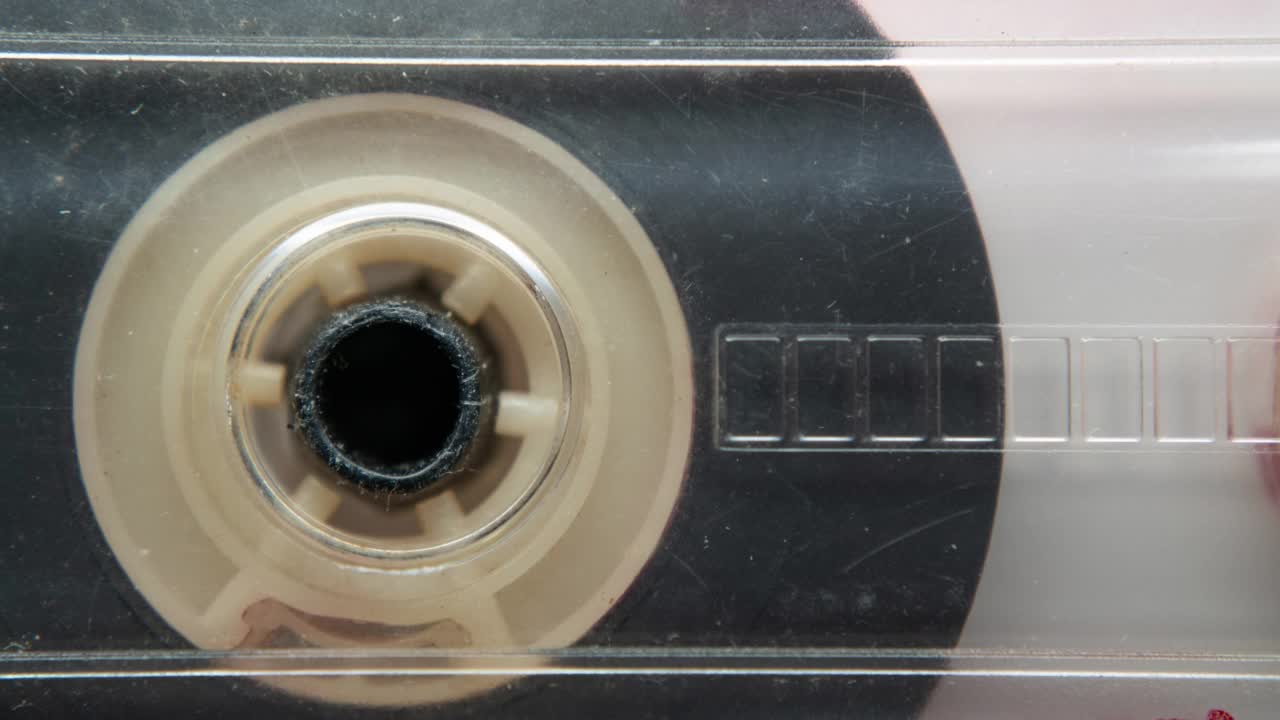 盒式磁带的特写镜头视频素材