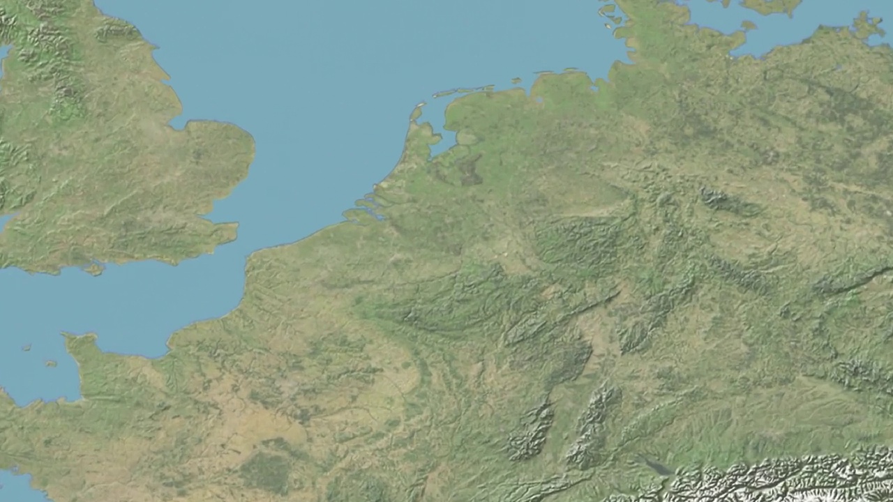 荷兰放大世界地图无文字视频素材