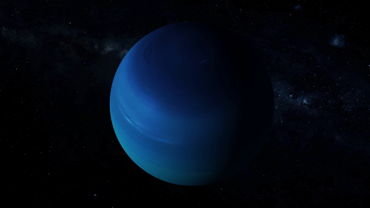 移动旋转三维现实的海王星星球上的空间视频下载
