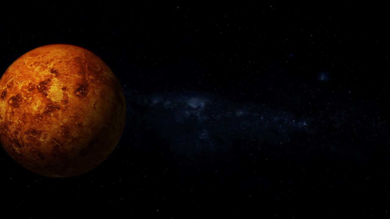 旋转3d金星表面行星视图视频下载