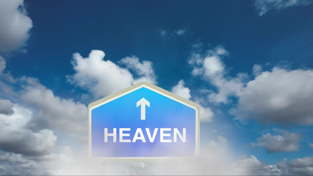 天堂和地狱的路标。视频下载