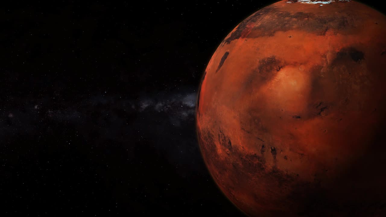 旋转三维现实火星星球视频素材
