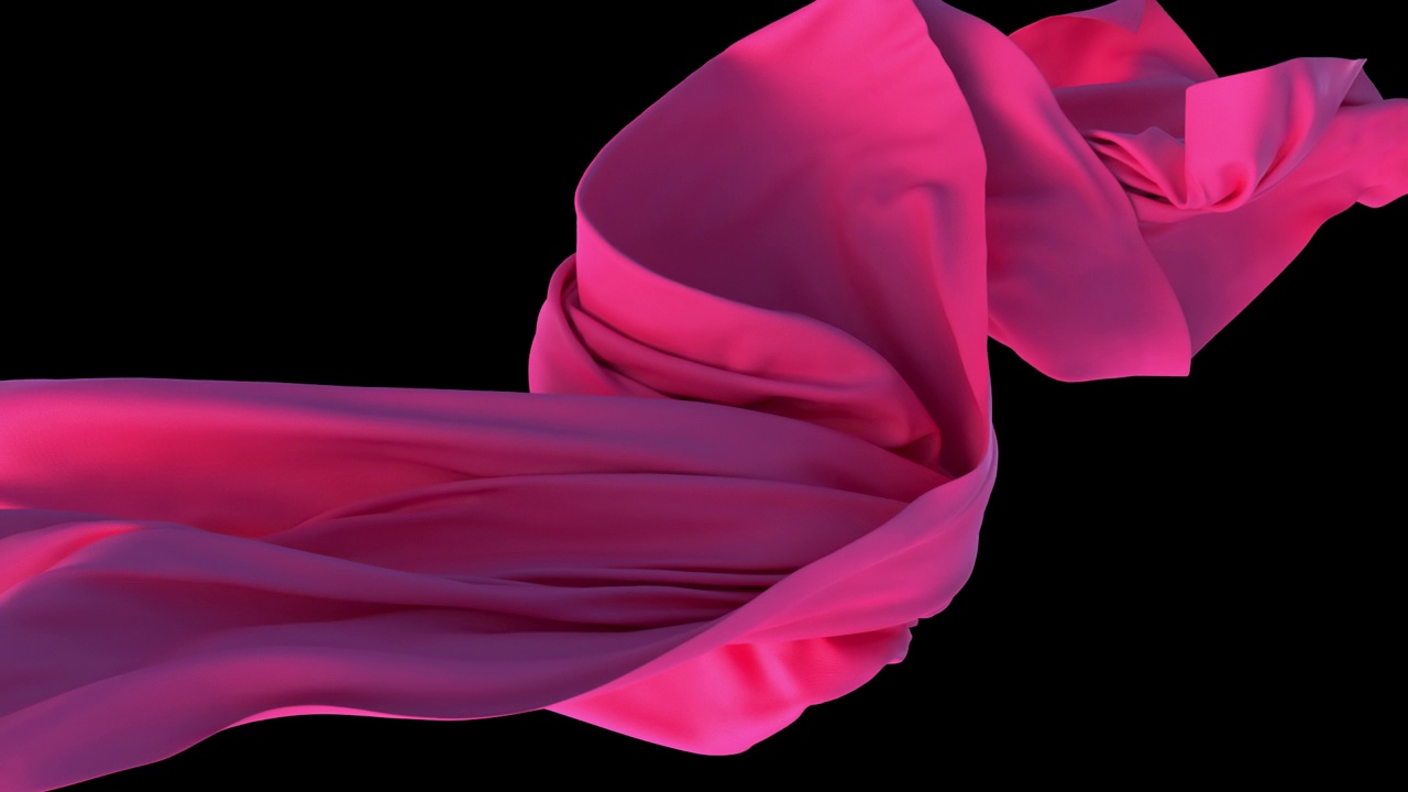 粉红色缎面布块的织物背景视频下载