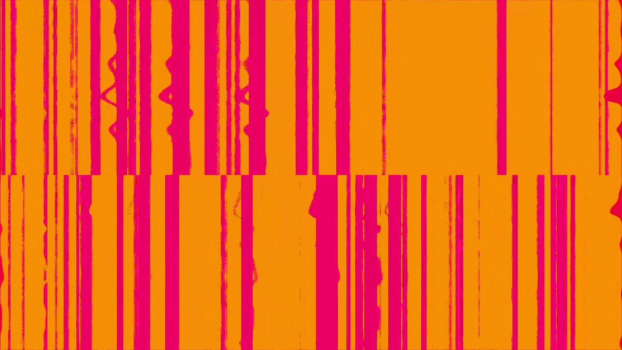 橙色和粉红色的故障循环动画。视频下载