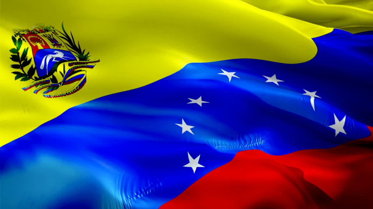 委内瑞拉国旗视频。国家3d委内瑞拉国旗慢动作视频。委内瑞拉国旗近距离爆炸。委内瑞拉国旗运动循环高清分辨率背景特写1080p全高清视频旗帜在风中飘扬视频片段全高清。视频下载