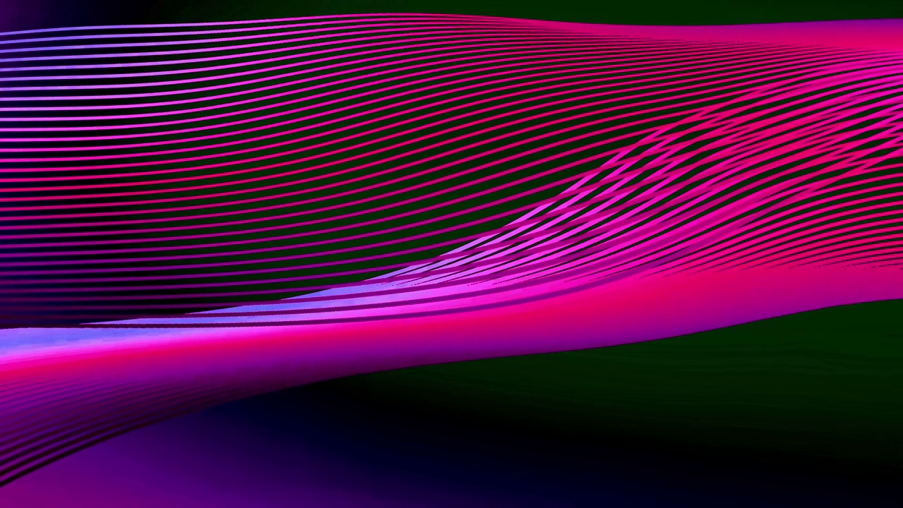 霓虹灯粉色波浪线抽象动画。视频下载